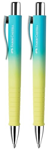 Faber-Castell 205217 - Kugelschreiber Poly Ball Sunrise, 2 Stück, mit auswechselbarer XB Mine, dokumentenecht