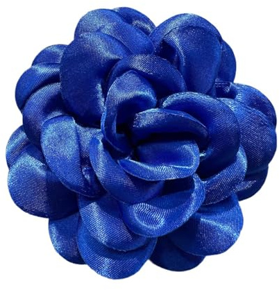 Baoblaze Blumenbrosche, Ansteckblume für Frauen, handgefertigt, Elegante Boutonniere, Rosenbrosche für Hochzeit, Kleidung, Accessoires, Schmuck, Geschenke, Navy Blau