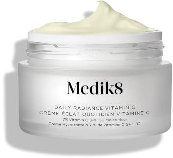 Medik8 Daily Radiance Vitamin C, 2-in-1 LSF & Feuchtigkeitscreme - 50 ml | C-Tetra 7% Vitamin-C-Creme mit LSF 30; 2-in-1-Feuchtigkeitspflege für mehr Schutz; belebt und schützt jeden Morgen