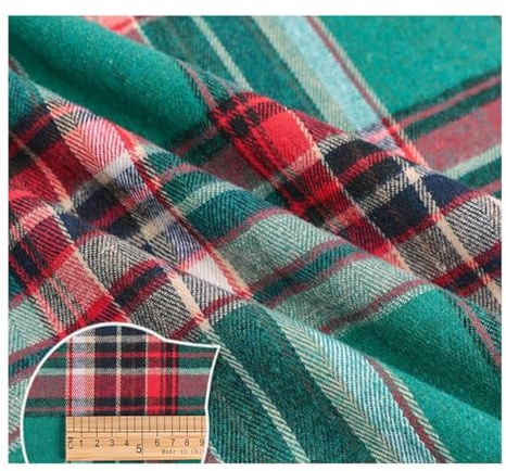 Karierter Baumwollstoff Tartan Stoff Meterware Verschiedene Karomuster DIY | Der Stoff überzeugt mit zeitlosem Karo-Design und eignet sich ideal für kreative Näh- und DIY-Projekte.