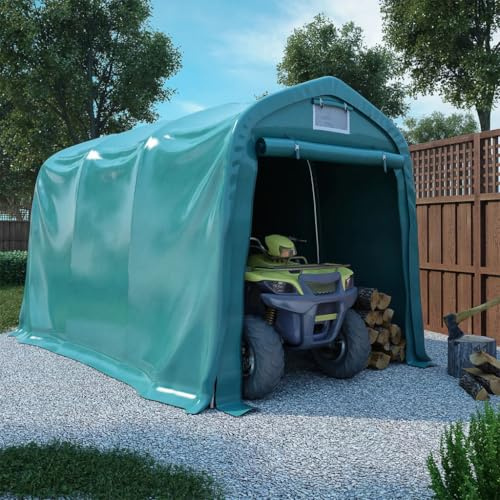 Massbinet Garagenzelt PVC 2,4x3,6 m Grün Pop Up Gartenzelt Weidezelt Bierzelt