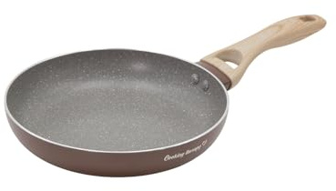 KASANOVA Padella antiaderente Cooking Therapy, scritta marrone incisa al laser, rivestimento a base d'acqua, compatibile con tutti i tipi di fornelli, senza PFOA e nichel (22 cm)
