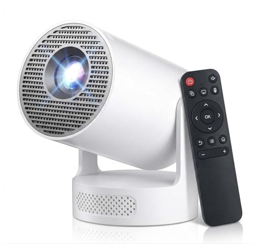Mini Projector with Wifi and Bluetooth 5.4, Portable Proyector 4K Support, Built-in Apps, 5W Speaker, Auto Vertical Keystone Correction, Smart Projector for Home Outdoor Movies/Bedroom (2026 Upgrade)
