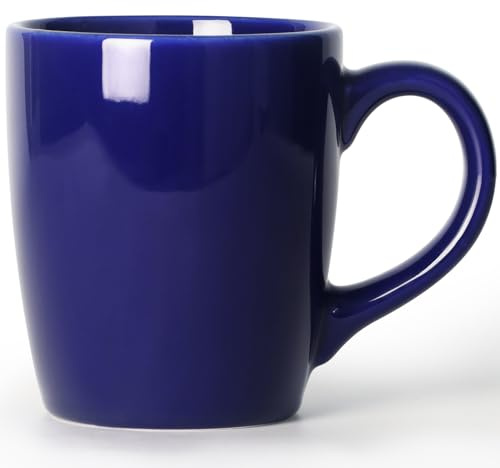 SHOWFULL Taza de café grande, taza de café extra de 20 onzas, taza de cerámica suave, gran capacidad y asa grande, para papá, hombres y mujeres, apta para microondas y lavavajillas, azul