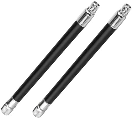 Lot de 2 rallonges de Valve pour Voiture, Tube d'extension de 16 cm, Tuyau de gonflage de Pneu, Pompe à air, Tuyau de Remplacement Universel Compatible avec Les Scooters électriques M365 Pro Pro2 1S
