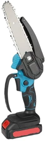 Reciprocating Saw Cordless, 4-inch Rechargeable Chainsaw, Household Tree Saw, Mini One Handed, Wireless Cutting and Pruning Garden Tool,for PVC Cutting