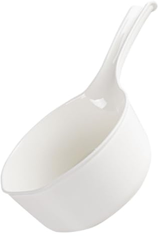 Angoily Louche Plastique Multipurpose pour Cuisine et Bain avec Manche Long Suspendable Cuillère à Eau pour Lavage Arrosage et Usage Quotidien
