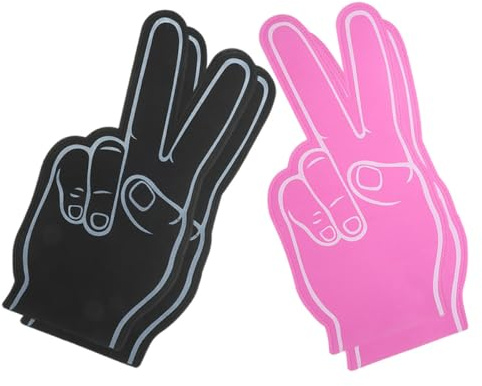 Toyvian Dedos de Espuma para Animar Juegos Deportivos y Fútbol, Accesorio Ligero de Espuma en Pack de 4 para Miembros de Equipo de Porristas en Eventos Deportivos