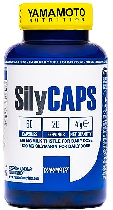 YAMAMOTO NUTRITION, Sily CAPS 60 Capsule, Integratore Alimentare di Cardo Mariano con Funzione Antiossidante, Depurativa e Detossificante, Senza Glutine e Senza Lattosio