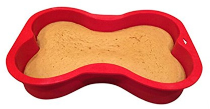 BESTonZON Silikon Hundeknochen Kuchenform für Welpen Hund Geburtstag (rot)