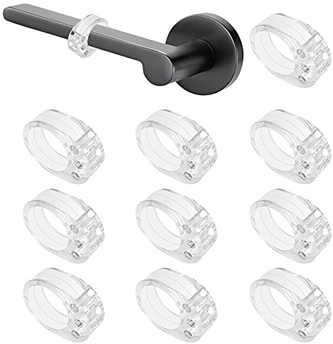 Topes de Puerta – 10 Pack Tope de Puerta para Protección de Paredes y Muebles, Reducción de Ruido, Transparente, Fácil de Instalar, Protector Universal para Manijas de Puerta