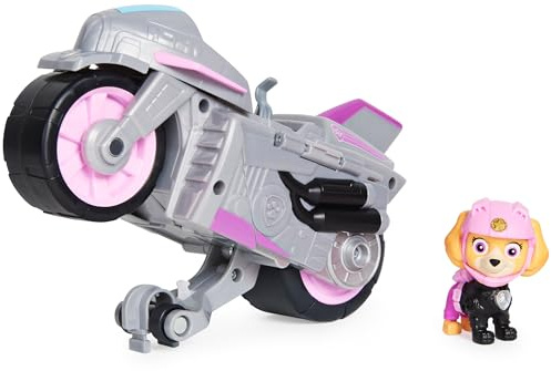 PAW PATROL Moto Pups Skyes Motorrad mit Spielfigur, Fahrzeug mit Rückzugs- und Wheelie-Funktion, ab 3 Jahren, Basis Fahrzeug (Basic Vehicle)
