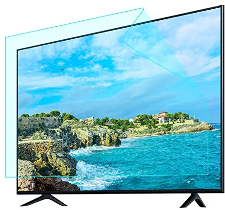Protecteur D'écran TV LCD De Protection Contre Les Radiations, Film Protecteur Anti-Éblouissement Mat 4H Taux D'anti-Reflet Jusqu'à 90% Pour LCD Led 4K OLED & QLED HDTV / 43 in 942X529mm / Blue
