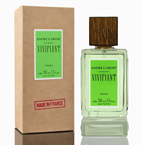 ANDRE L’AROM - serie Kraft - Eau de parfum pour homme 100 ml - Fabriqué en France - Produit de Grasse (VIVIFIANT [aquatique, boisé, fougère])