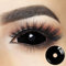 Lentes de Contacto VIP Dos lentillas Sclera 22 mm Negro Blanda Anual Cubren todo el ojo!