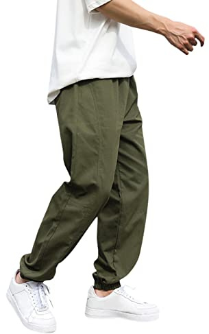 LAOSU Pantalon Homme Décontracté, Cargo Blanc, Jogging Japonais, Pied De Poule, Tregging, Taille De Jean, Pantalon en Laine