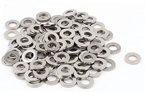 TA-VIGOR 100Pcs Stainless Steel Flat Washer M6 x 12mm x 1.5mm, Flat Pad Washer Gasket Round Flat Spacer Repair Washer for Screws Bolts