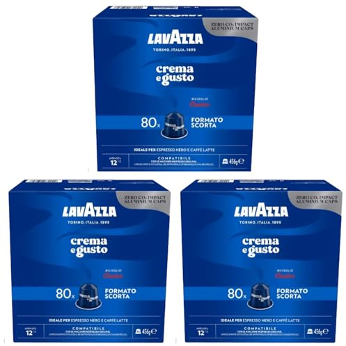 320 capsules de café en aluminium Lavazza crème et goût classique compatibles Nespresso
