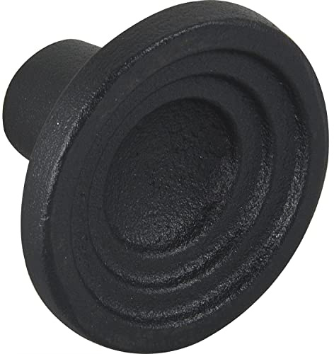 FURNIPART Möbelknopf Fleur ø 46 mm - Möbelknopf Vintage aus Metall - Antik Knauf rund, Gusseisen schwarz
