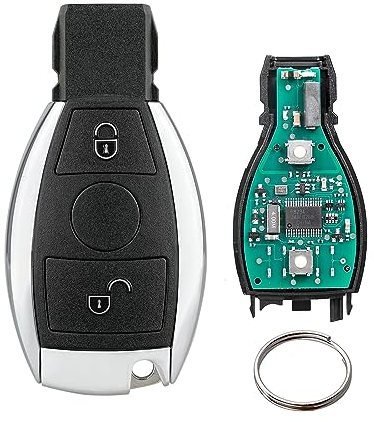 2 Tasten Autoschlüssel Fernbedienung für Mercedes Benz A B C E S G CL GL CLK CLS Class (BGA 433mhz FSK) (2 Tasten)
