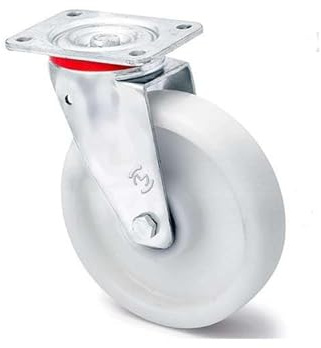 WIKO Schwerlastrollen 160 mm Transportrollen - Aluminium Polyamid Rolle Set bis 500 kg - Lenkrollen mit Bremse - Bockrollen (Lenkrolle)