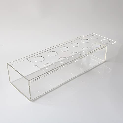 Acryl Blumenvase Deko Lang Modern für Büro Foto Prop Ornament 30cmx10cmx6.5cm, Transparent, 30x10x6.5cm