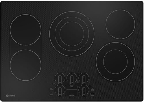 GE Profile 30 in. 5 Burner Element Smart Radiant Electric Cooktop in Black PEP9030DTBB