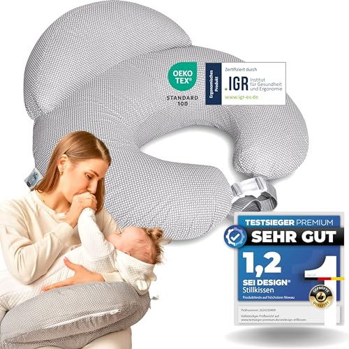Stillkissen Schwangerschaftskissen Lagerungskissen mit verstellbarem Hüftgurt und Sicherheitskissen für mehr Sicherheit für Mütter und Baby Seitenschläferkissen Stillkissen Mond pregnancy pillow