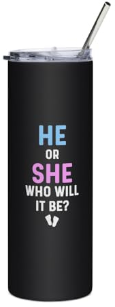 Teegarb Letter Blanket Gobelet en acier inoxydable avec inscription « He Or She Who Will It Be »