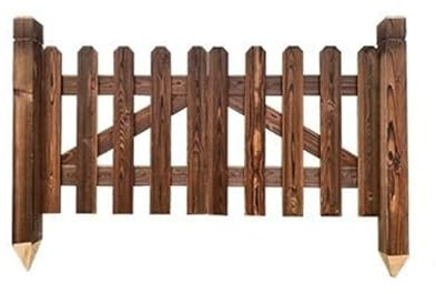 XLIHAWY Wood Fence Gate, Freestanding Privacy Partition Fence, Outdoor Garden Ornament Courtyard Wooden Door for Small Courtyard Entrance, Easy to Install(Color:Brown,Size:47x43.3in)