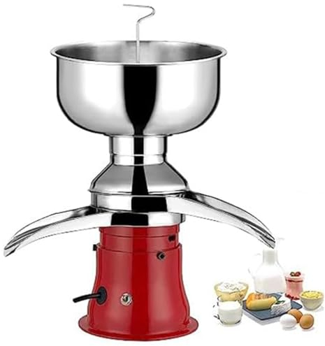 Separatore di crema 50L/H Macchina centrifuga professionale | Trasforma il latte intero crudo in latte scremato | Splitter elettrico per burro di capre e mucche | Include ciotola per latte da 8 litri
