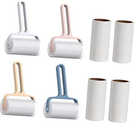 Levemolo 1 Set Sticker Pet Lint Roller Pet Roller Dog Hair Remover for Clothes Dog Lint Remover Animal Hair Remover Hair Curlers Rollers Sticky Lint Roller Silicon White Paper
