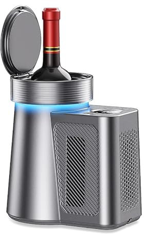 Enfriador De Vino Eléctrico, Ajuste De Temperatura De 2 a 20 Grados, Enfriadores De Vino Portátiles Para Botellas De 750 Ml, Para Fiestas, Eventos, Vehículos Recreativos, Hogar, Regalo Para Amantes De