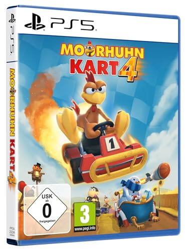 Moorhuhn Kart 4 - Das Familien Rennspiel - abgefahrene Charaktere, coole Pisten und neue Karts für PS5