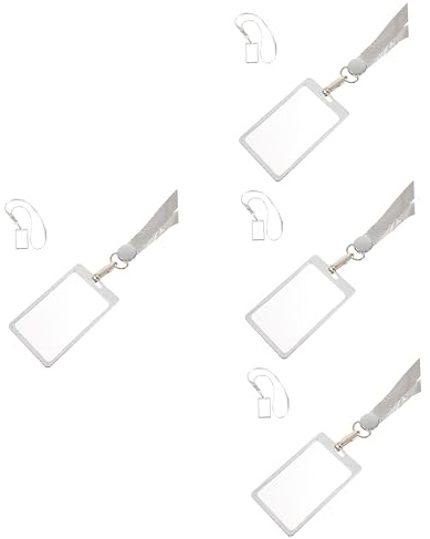 GETAJGHSD 4stücke Badge Sleeve Transparente Ausweishülle Mit Lanyard Hochwertige Metallkarte Für Id Kredit Und Visitenkarten Für Mitarbeiter Studenten Ärzte