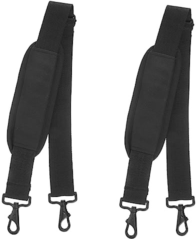 SUPVOX Schultergurt Ersatz für Geigenkoffer und Laptoptaschen Verstellbar Gepolstert Leicht aus Canvas und Metall 2 Stück | Gepolstert, Canvas und Metall, Klassischer Stil, 2 Stück mit Schulterpolster