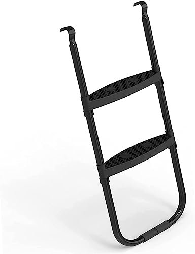 Scala per trampolino a 2 gradini con ampi gradini antiscivolo gancio universale perfetta per bambini – accesso sicuro e facile ai trampolini