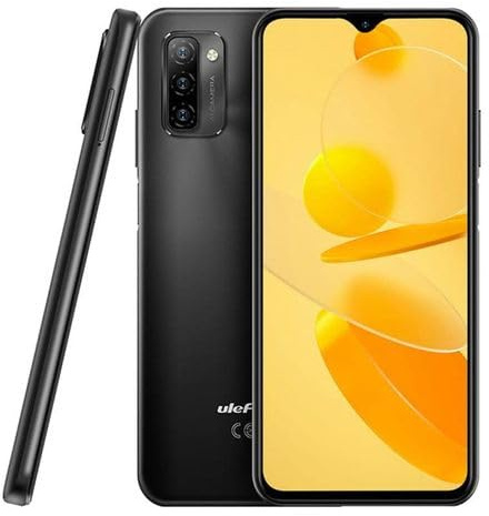 Ulefone 4G Smartphone Offerta NOTE 12P, 7700mAh Massiccia Batteria Cellulare DUAL SIM, Schermo HD+ 6,82'', 4GB+64GB, Slot Per 3 Schede, Android 11 Go, Fotocamera Tripla 13MP, Sblocco Facciale Nero