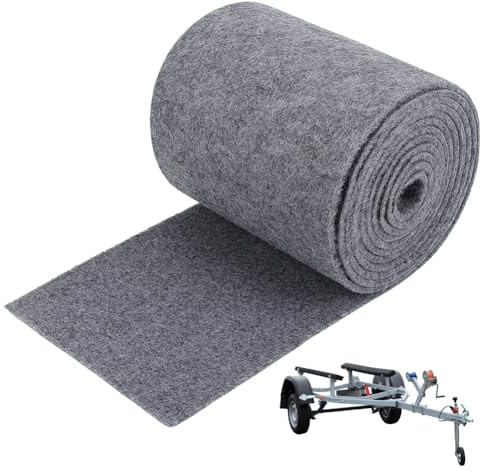 BENECREAT Moquette Marina Grigia Ultra Spessa Da 6mm, Tappeto per Cuccette per Rimorchio per Barche 500×23cm, Cuccette, Tavole, Barca, Imbottitura Sostitutiva per Esterni