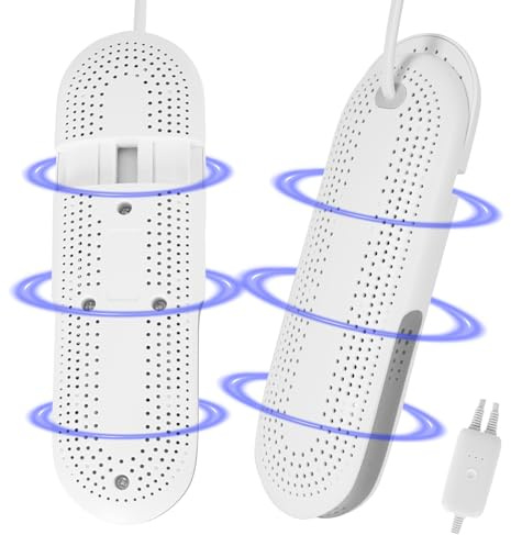 SUPRBIRD Portable Quiet Boot Dryer, Shoe Dryer, Electric Antibacterial with 3 Time Mode, Auto Off, Shoes to Dry, Eliminate Odours, for Sports, Ski and Football Boots