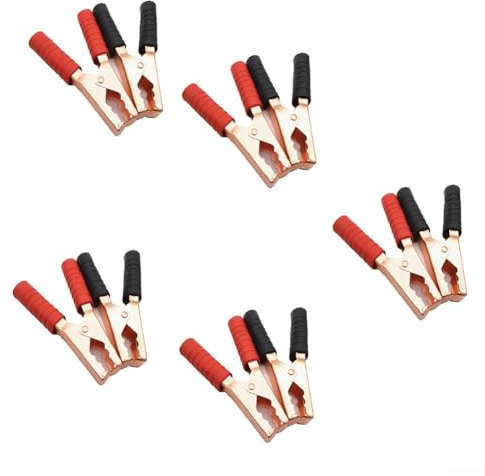 Set di 10 clip a coccodrillo placcate in rame, progettate per un efficiente trasferimento di corrente in varie attività