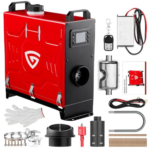 Diesel Air Heater 8KW 12V/24V 220-240V w/LCD Bluetooth App for Truck Boat Garage,dieselluchtverwarmer,Air Diesel verwarming, Air staande verwarming voor auto, vrachtwagen, camper bus, 1 luchtuitlaat