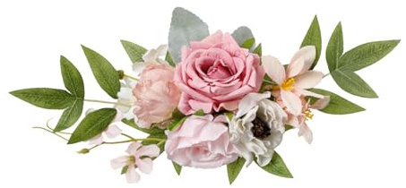 YIXANNX Wedding Aisles Decor Church Chair Bench Flowers Beautifully Crafted Faux Roses Romantic Aisle Styles Chair Flowers Are Decorated With Gorgeous Artificial Roses, Style C