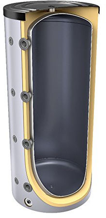 200 Liter Pufferspeicher/Heizungsspeicher - Warmwasserspeicher für Heizungswasser, Energieeffiziensklasse B, ohne Wärmetauscher, inkl. Isolierung. Für Trinkwasser siehe emaillierte EWS8B Reihe.