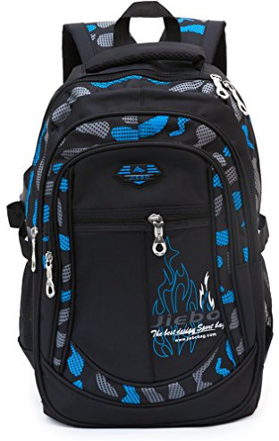 SeeBlue Rucksack für Jungen, große Büchertaschen, langlebig und strapazierfähig, für Studenten, Kinder, wasserdichte Reise