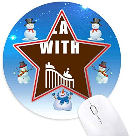Roller Coaster Spiel Schneemann Maus Pad Round Star Mat