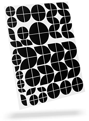 Blackshell® Emblem Aufkleber passend für BMW Logo - 124 tlg. Set für alle Embleme am Auto oder Motorrad in Matt Schwarz