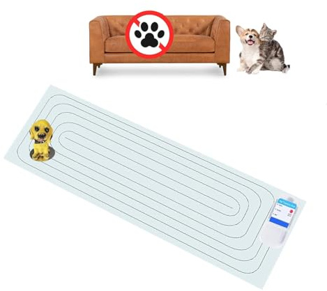 PAPARELA Scat Shock Mat for Dogs and Cats Indoor, Pet Shock Mats for Training Pets, Electric Repellent Mat Keeps Dogs and Cats off Counter, Couch and Sofa, 3 Training Modes (One Piece 60 x 12