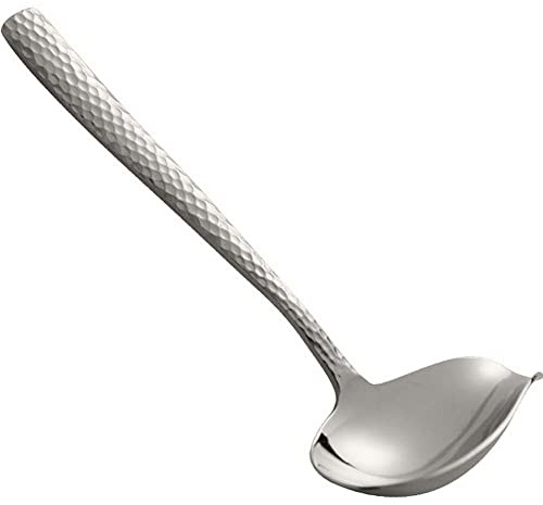 Fituenly Stainless Steel Sauce Ladle with Pouring Spout Small Sauce Spoon Sauce Drizzle Spoon for Gravies Sauces Dressings