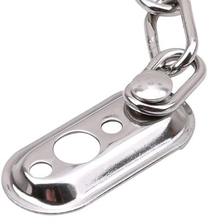 CaFfen TüRkette Edelstahl-Sicherheitskettenschlösser, silberfarben, Bolzenriegel, Schrankschutz, Tür, Fenster, Diebstahlschutz